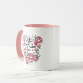 Süße inspirierende Wortkunst positive Gedanken Tasse (Vorderseite Links)