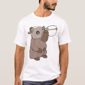 Süße intelligente Capybara mit Nerd-Brille T-Shirt (Vorderseite)