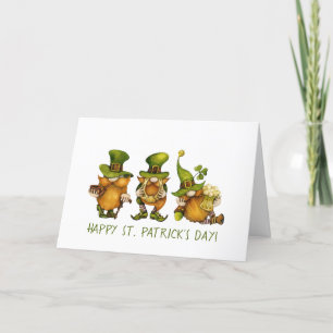 Süße irische Gnome, individuelles Happy St. Patric Feiertagskarte