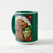 Süße Irish Setter Kaffeetasse (Vorderseite Links)
