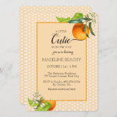 Süsse ist auf dem Weg zur Orangendusche. Einladung (Vorne/Hinten)