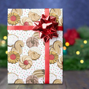 Süße italienische Weihnachtskekse Geschenkpapier