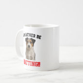 Süße Jack Russell 'Ich bin lieber RATTING' Tasse (Vorderseite Links)