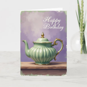 Süße Jade-Teekanne-Birthday-Karte Karte