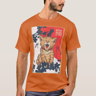 Süße japanische Katzen Anime Japan Liebhaber T-Shirt