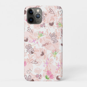 Süße japanische Kawaii-Häschen und rosa Gingham-Ka Case-Mate iPhone Hülle