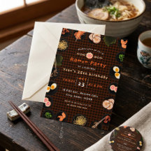 Süße japanische Ramen-Nudel-Liebhaber-Geburtstagsf