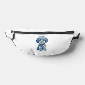 Süße Jeans-Patchwork-Hunde-Illustration Bauchtasche (Ablage )