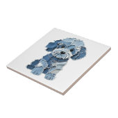 Süße Jeans-Patchwork-Hunde-Illustration Fliese (Seite)