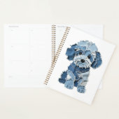 Süße Jeans-Patchwork-Hunde-Illustration Planer (Anzeige)