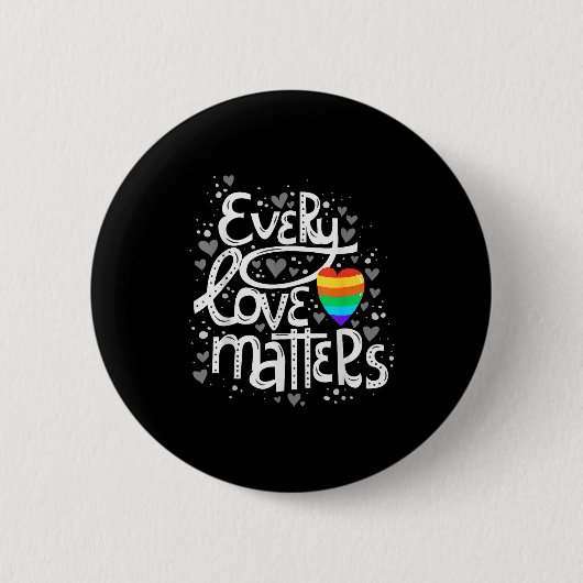 Süße Jede Liebe S LGBT Valentinstag Geschenk Button (Vorderseite)