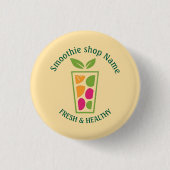Süße Joghurt-Smoothies Fruchtsaft Bar Shop Button (Vorderseite)