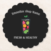 Süße Joghurt-Smoothies Fruchtsaft Bar Shop Untersetzer (Vorderseite)