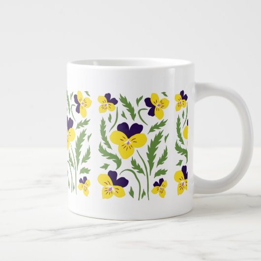 Süße Johnny Jump Ups Jumbo-Tasse (Rechts)