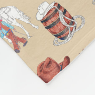 Süße Jungen Cowboy und Pferd Sherpa Decke
