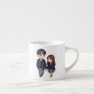 Süße K-Drama-Schulstudenten-Paar-Kaffeetasse Espressotasse