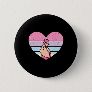 Süße K-Pop-Musik Retro Herz Anime Liebhaber Kpop Button