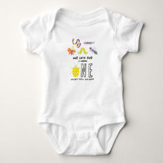 Süße Käfer Wurm Schmetterling Kinder 1. Geburtstag Baby Strampler