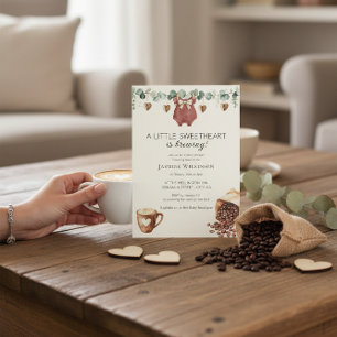 Süße Kaffee-Baby-Party-Einladung Einladung