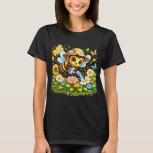 Süße Kaffee-Entdeckerin Huhn Damen T-Shirt Kawai