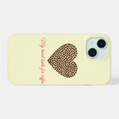 Süße Kaffee-Herz-Handyhülle iPhone 15 Hülle (Rückseite (Horizontal))