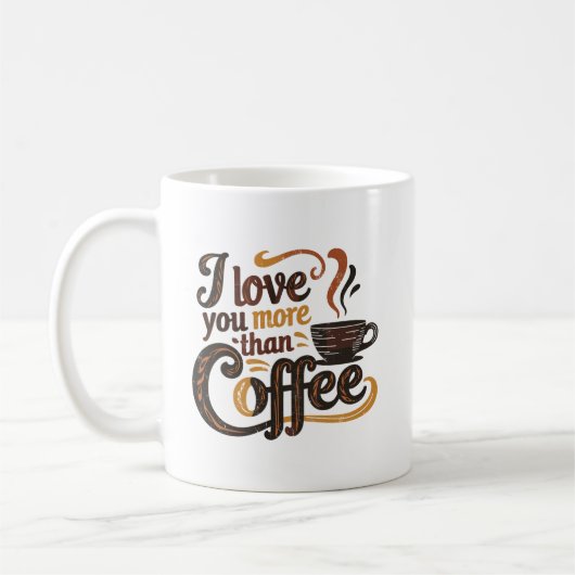Süße Kaffee-Liebe-Wortkunst Kaffeetasse (Links)