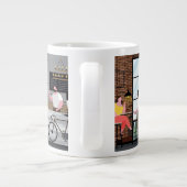 Süße Kaffee Shop Wrap-Around Design Jumbo-Tasse (Rückseite)