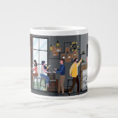 Süße Kaffee Shop Wrap-Around Design Jumbo-Tasse (Vorderseite Rechts)