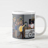 Süße Kaffee Shop Wrap-Around Design Jumbo-Tasse (Rechts)