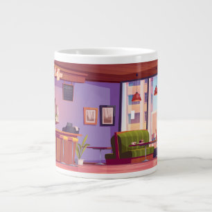 Süße Kaffee Shop Wrap-Around Design Jumbo-Tasse