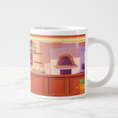 Süße Kaffee Shop Wrap-Around Design Jumbo-Tasse (Rechts)