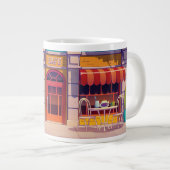 Süße Kaffee Shop Wrap-Around Design Jumbo-Tasse (Vorderseite Rechts)