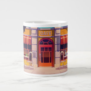 Süße Kaffee Shop Wrap-Around Design Jumbo-Tasse