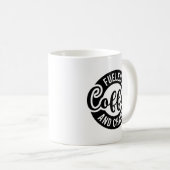 Süße, kaffeegetriebene Chaos-Wortkunst Kaffeetasse (VorderseiteRechts)
