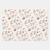 Süße Kaffeekatzen-Geschenkpapierbögen Geschenkpapier Set (Vorderseite)