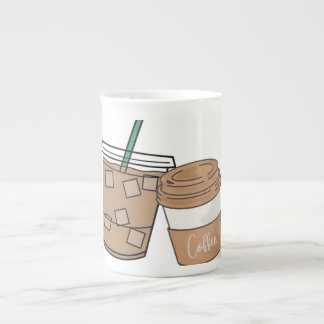 Süße Kaffeeliebhaber-Papiertasse | Eis- und Heißka Porzellantasse