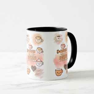 Süße Kaffeeliebhaber-Tasse – Kawaii-Barista-Tasse Tasse
