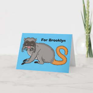 Süße Kaiser-Tamarin-Illustration Cartoon Karte