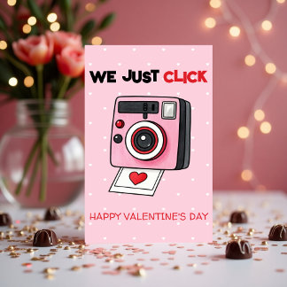 Süße Kamerawortspiel Liebe Valentinstag für Kinder Feiertagskarte