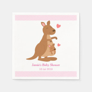 Süße Känguru-Baby-Party Serviette