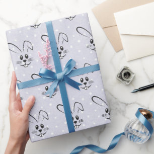 Süße Kaninchen auf Punkten Geschenkpapier