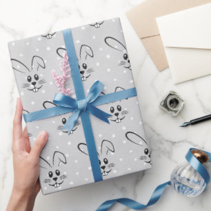 Süße Kaninchen auf Punkten Geschenkpapier
