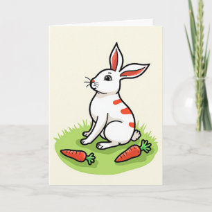 Süße Kaninchen-Hasen-Szene Karte