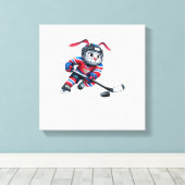 Süße Kaninchen Jungen Kinder Männer T-Shirt Leinwanddruck (Insitu (Holzboden))