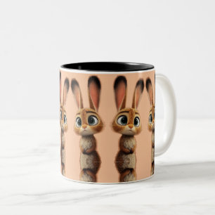 Süße Kaninchen-Minimim-Tasse Zweifarbige Tasse