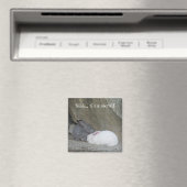 Süße Kaninchen mit Sprüchen Magnet (In Situ (Geschirrspüler))