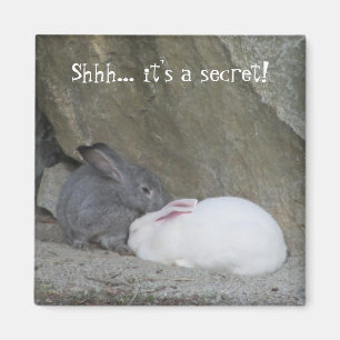 Süße Kaninchen mit Sprüchen Magnet