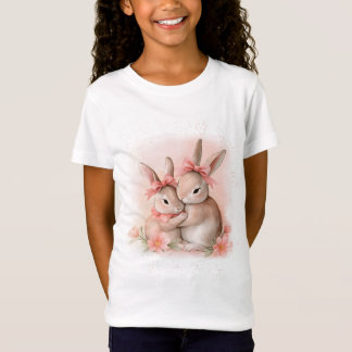 Süße Kaninchen Umarmen T-Shirt