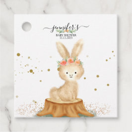 Süße Kaninchen-Wildtier-Baby-Hallo-Party Geschenkanhänger
