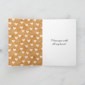 Süße Karamellcreme-Herz-Cupcakes-Liebe Karte (Innenseite)